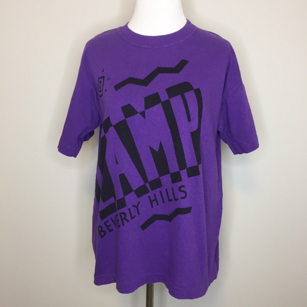 Vintage Camp Beverly Hills Purple Logo Shirt | M - Picture 2 of 5